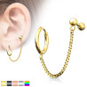 Piercing oreille anneau - hélix doré