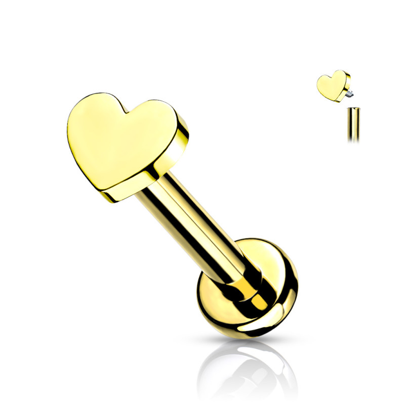 Labret Bioflex ® brillant blanc 1,5 mm serti or blanc18 carats à clipper BO18WLB 02 - Catalogue Bijoux Piercing