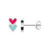 Boucles d'oreilles deux petits cœurs