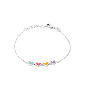 Bracelet en argent petit cœur