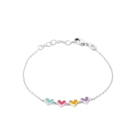 Bracelet en argent petit cœur