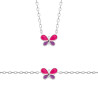 Collier en argent papillon