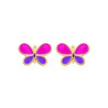 Boucles d'oreilles papillon plaqué or