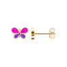 Boucles d'oreilles papillon plaqué or