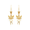 Boucles d'oreilles fée pendante plaqué or