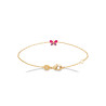Bracelet papillon plaqué or
