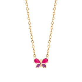 Collier papillon plaqué or