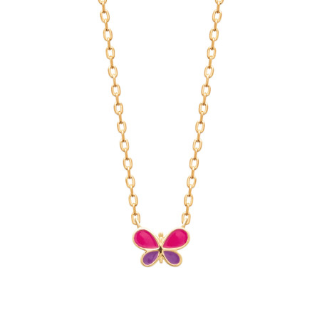 Collier papillon plaqué or