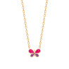 Collier papillon plaqué or