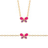 Collier papillon plaqué or