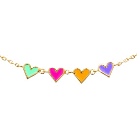 Collier petit cœur plaqué or