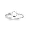 Bague en argent maille et CZ