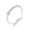 Bague en argent torsade CZ