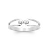 Bague en argent boucles 4 CZ