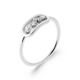 Bague en argent avec CZ dans anneau