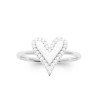 Bague en argent cœur CZ