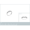 Bague en argent solitaire CZ