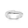 Bague en argent anneau travaillé CZ