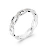 Bague en argent mailles de chaine CZ