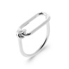 Bague en argent droite avec ovale