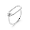Bague en argent droite avec ovale