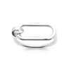 Bague en argent droite avec ovale