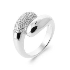 Bague en argent grosse goute CZ