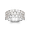 Bague en argent épaisse sertie de CZ griffé