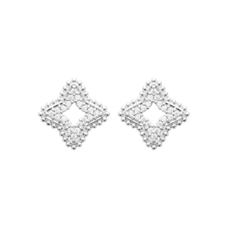 Boucles d'oreilles en argent étoile CZ et billes