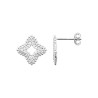 Boucles d'oreilles en argent étoile CZ et billes