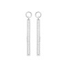 Boucles d'oreilles en argent pendante barre CZ