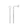 Boucles d'oreilles en argent pendante barre CZ