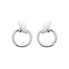 Boucles d'oreilles en argent rond CZ