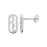 Boucles d'oreilles en argent avec CZ dans anneau