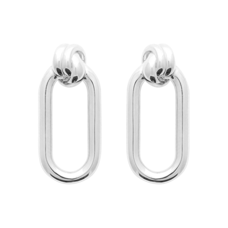 Boucles d'oreilles en argent nœud