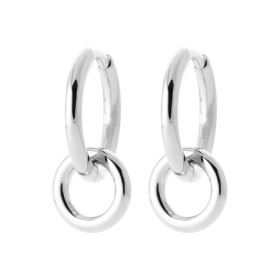 Boucles d'oreilles en argent créole dans créoles