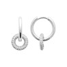 Boucles d'oreilles en argent créoles CZ dans créoles