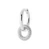 Boucles d'oreilles en argent créoles CZ dans créoles