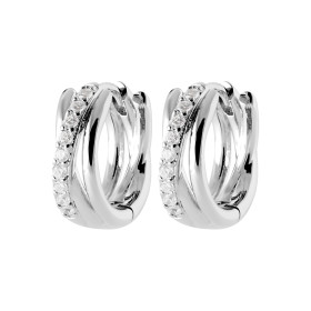 Boucles d'oreilles en argent créoles CZ