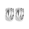 Boucles d'oreilles en argent créoles CZ