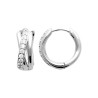 Boucles d'oreilles en argent créoles CZ