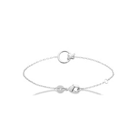 Bracelet en argent rond et nœud