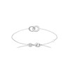 Bracelet en argent double rond CZ