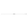 Bracelet en argent double rond CZ