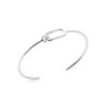 Bracelet jonc en argent ovale nœud