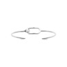 Bracelet jonc en argent ovale nœud