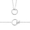 Collier en argent rond et nœud CZ
