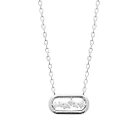 Collier en argent CZ en anneau
