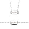 Collier en argent CZ dans anneau