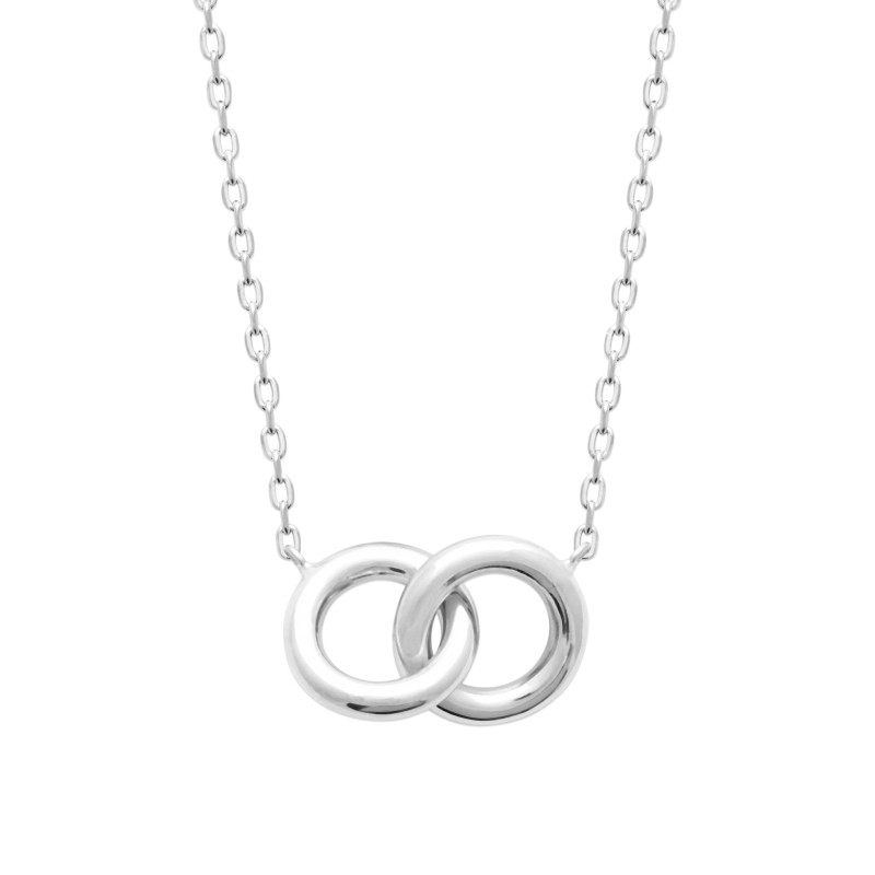 Collier en argent double anneau
